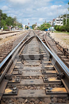 Railway crossway and sky