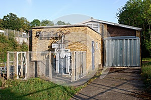 Railway electricity sub-station at Chorleywood Station