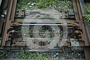 Railway equipment. Turnout mechanism on railway tracks