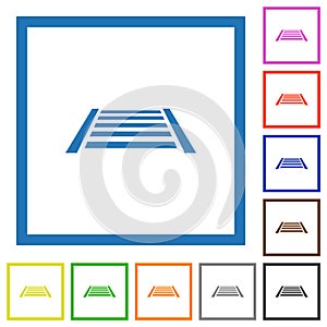 Railway flat framed icons