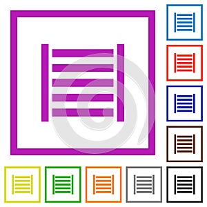 Railway flat framed icons