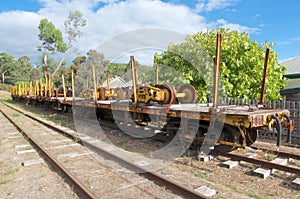 Railway flatbeds, Pemberton, Western Australia photo