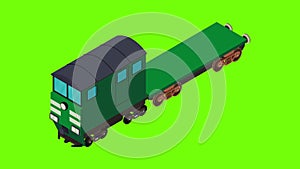 Railway flatcar icon animation