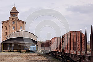Railway freight wagons for wood transportation