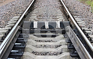 railway hand placed for visibility in striped black-and-white.