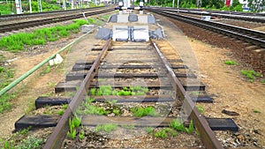 Railway impasse. The end of the rail