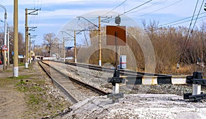 Railway impasse on the railroad tracks photo