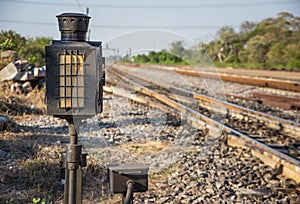 The railway lantern signal