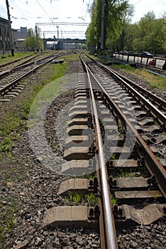 Railway in the city of Lugansk, LPR. photo