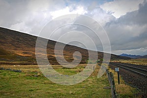 A railway line disappearing into the distance