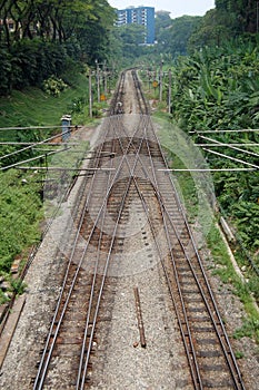 Railway line in Kuala Lumpur