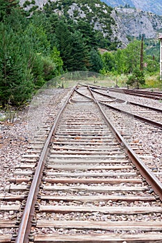 Railway line on the Pyrenees