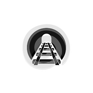 Railway logo , vector icon illustration