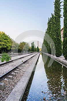 Railway in Madrid photo