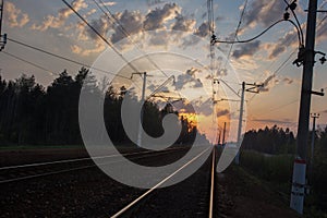 Railway in Moscow region photo