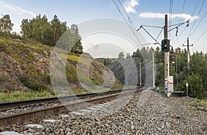 Railway in the mountains.