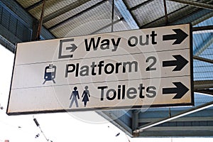 Railway Platform Sign