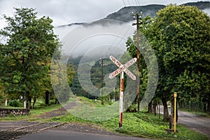 Railway and Railroad traffic sign - Campo Quijano, Salta, Argentina