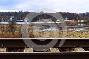 Railway, railroad, transportation, station, track, mound