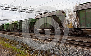 Railway Russia. Freight cars.