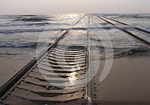 Railway in the sea