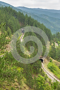 Railway of Sharganska Osmica between Mokra Gora and Sargan Vitasi, Serbia.