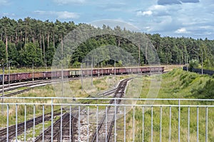 A railway siding among the forest backwoods near Katy Denkowskie - Swietokrzyskie .