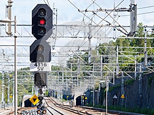 Railway signals and catenary