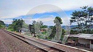 Railway and sky blue at jalur selatan photo