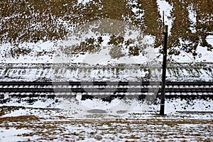Railway in snow