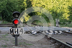 Railway station.