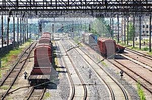 Railway station.