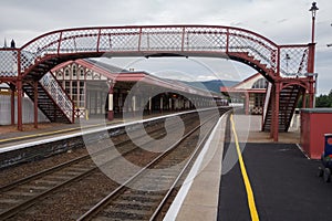 The railway station of Aviemore, Scotland