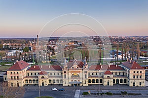 Railway station building in Pecs, hungary