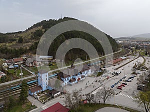 Railway station in the city of Ruzomberok in Slovakia