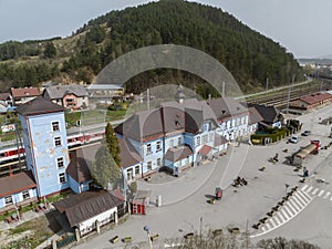 Railway station in the city of Ruzomberok in Slovakia