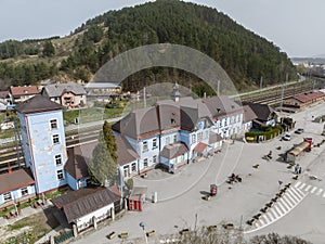 Railway station in the city of Ruzomberok in Slovakia