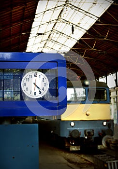 Railway station clock