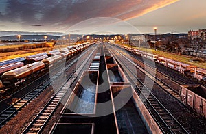 Railway station freight trains, Cargo transport