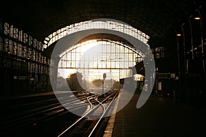 Railway station in Haarlem photo