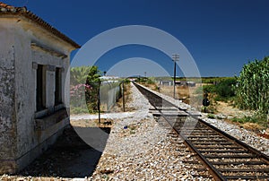 Railway station in Portugal photo
