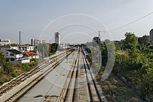 Railway station Ruse - view from above