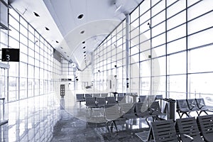 Railway station waiting area photo