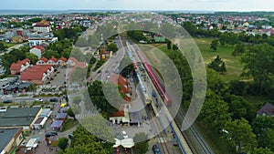 Railway Station Wladyslawowo Dworzec Kolejowy Aerial View Poland