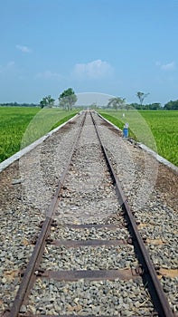Railway Straight to Wonogiri Station