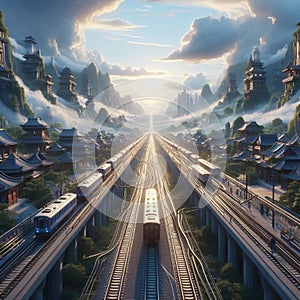 A railway system that connects the land of dreams with the ream
