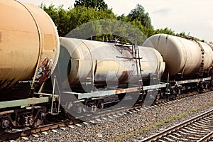 Railway tanks of different capacities and purposes