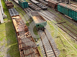 Railway tanks and wagons waiting for their turn for loading and unloading