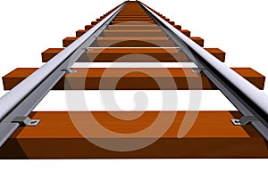 Railway track closeup