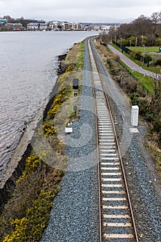 Railway track Derry Northern Ireland